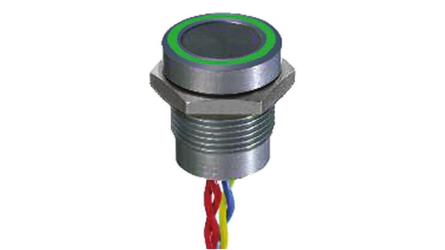 Interruptor piezo, 200 mA a 24 V dc SPST, Terminales de Orificio Pasante IP68, -40 → +75°C