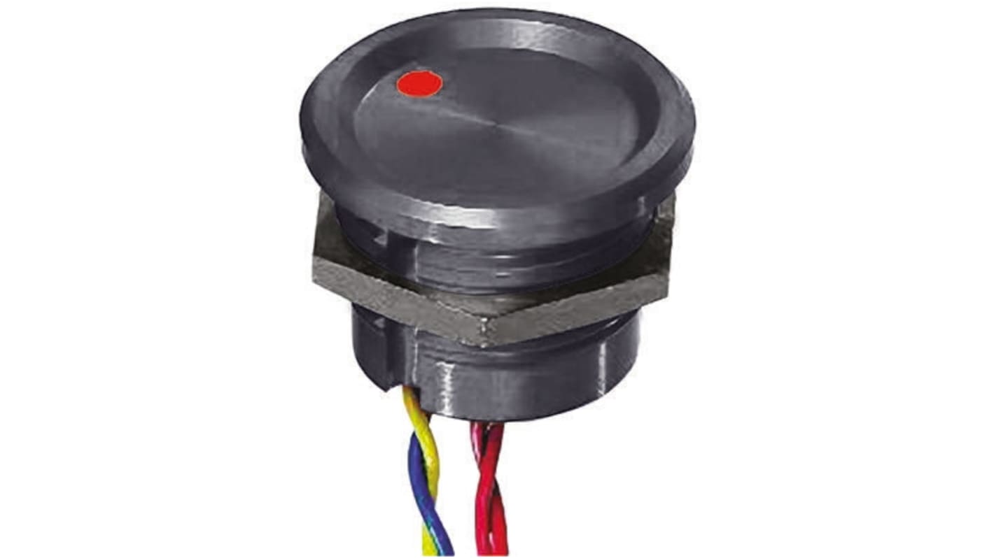 APEM Illuminated Piezo Switch, Momentary, Pulse, SPST, IP68, Wire Lead, 200 mA @ 24 V dc, -40 → +75°C