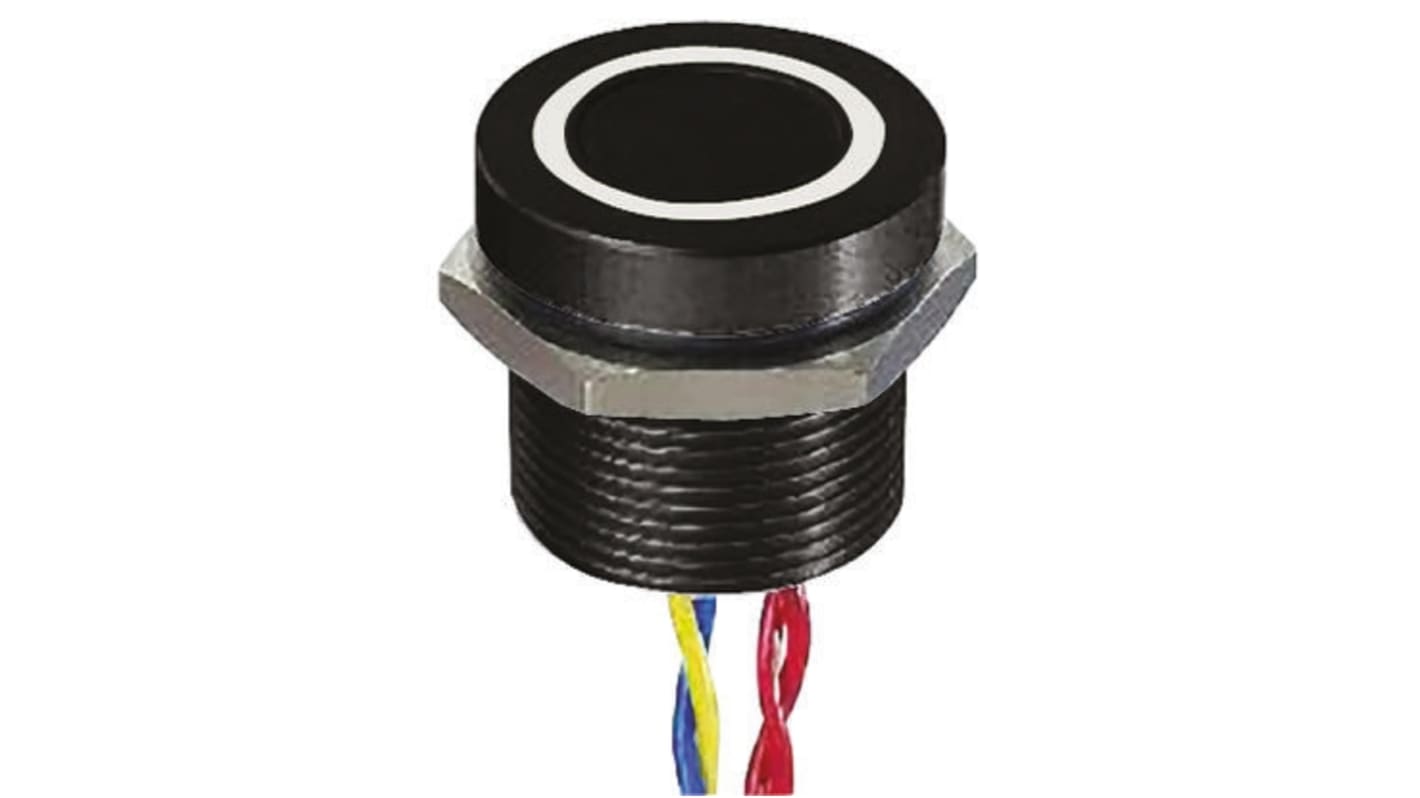 APEM Illuminated Piezo Switch, Momentary, Pulse, SPST, IP68, Flying Lead, 200 mA @ 24 V dc, -40 → +75°C