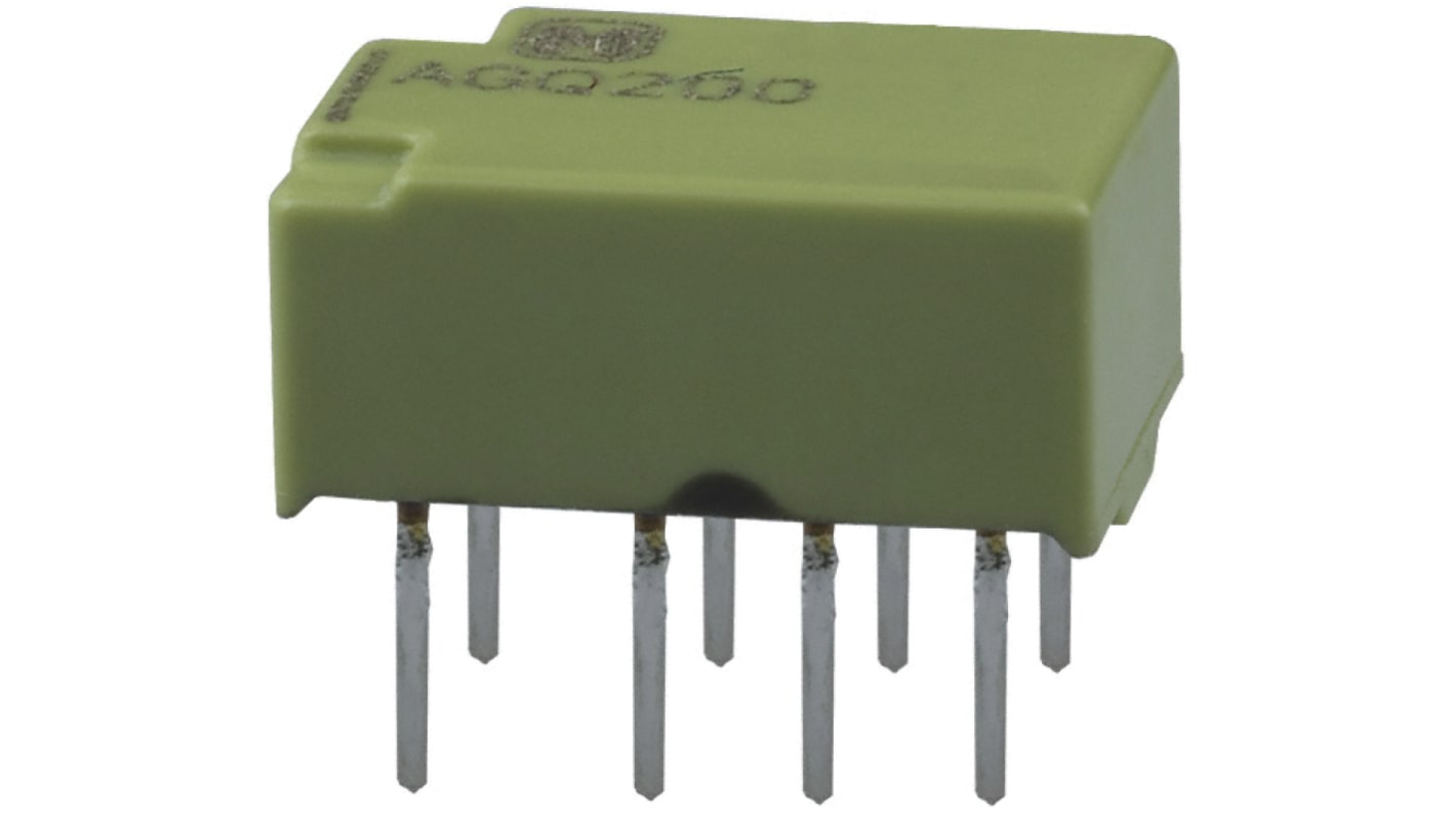 Panasonic PCB Mount Latching Signal Relay, 12V dc Coil, 1A Switching Current, DPDT