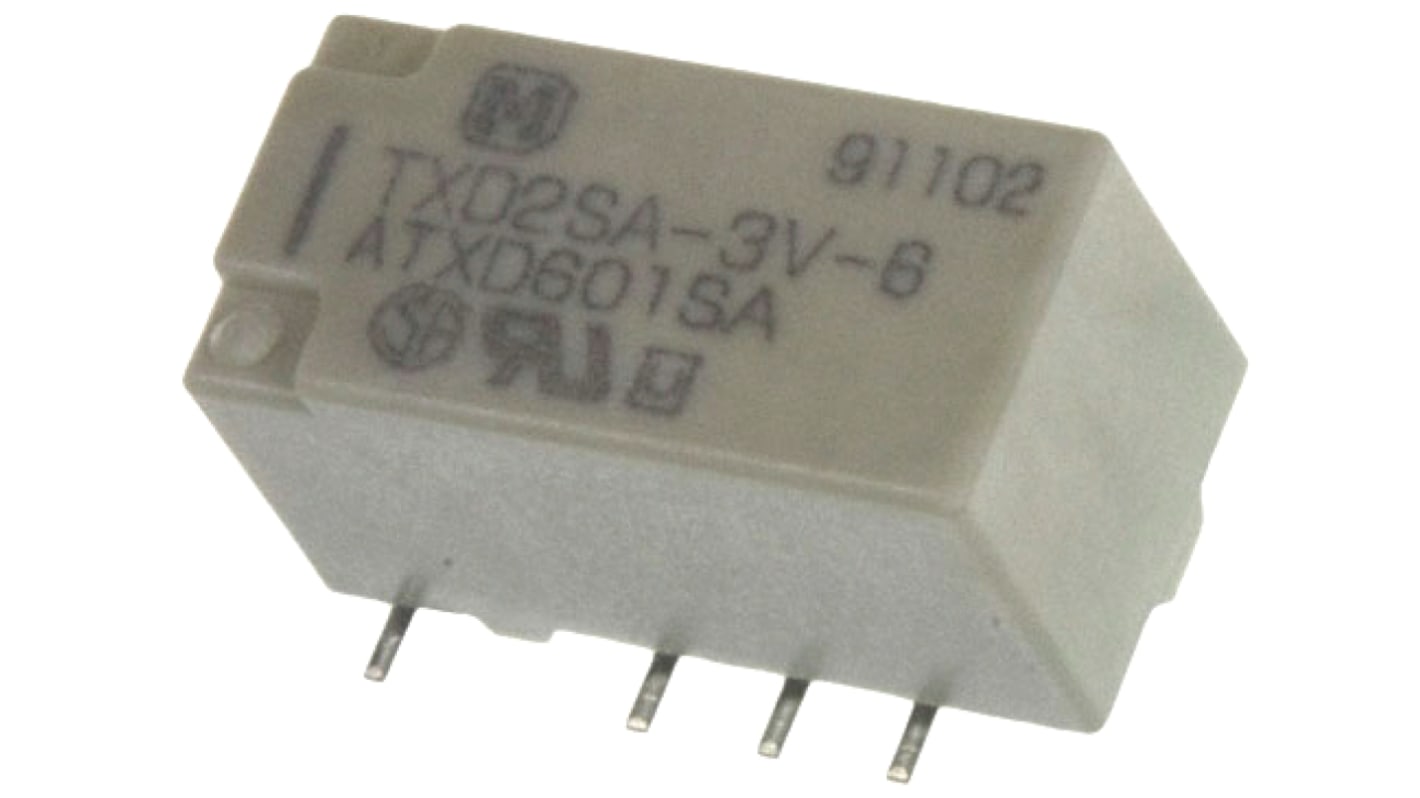 Panasonic G6K Signalrelais SMD Printrelais, 5V dc Spule, 2-poliger Wechsler, 2A / 220V, SMD