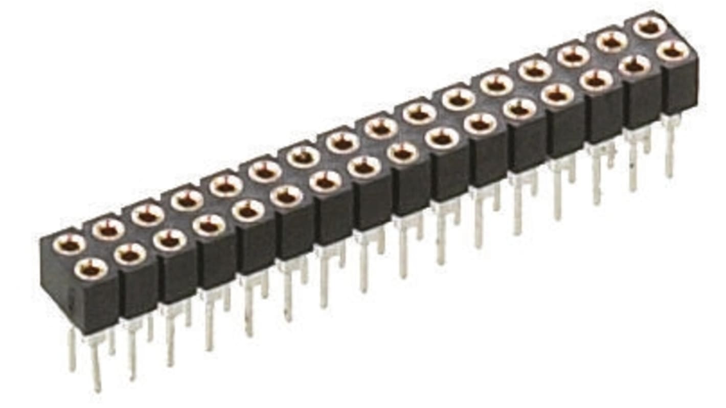 Preci-Dip 833 Series Straight PCB Mount PCB Socket, 16-Contact, 2-Row, 2mm Pitch, Solder Termination