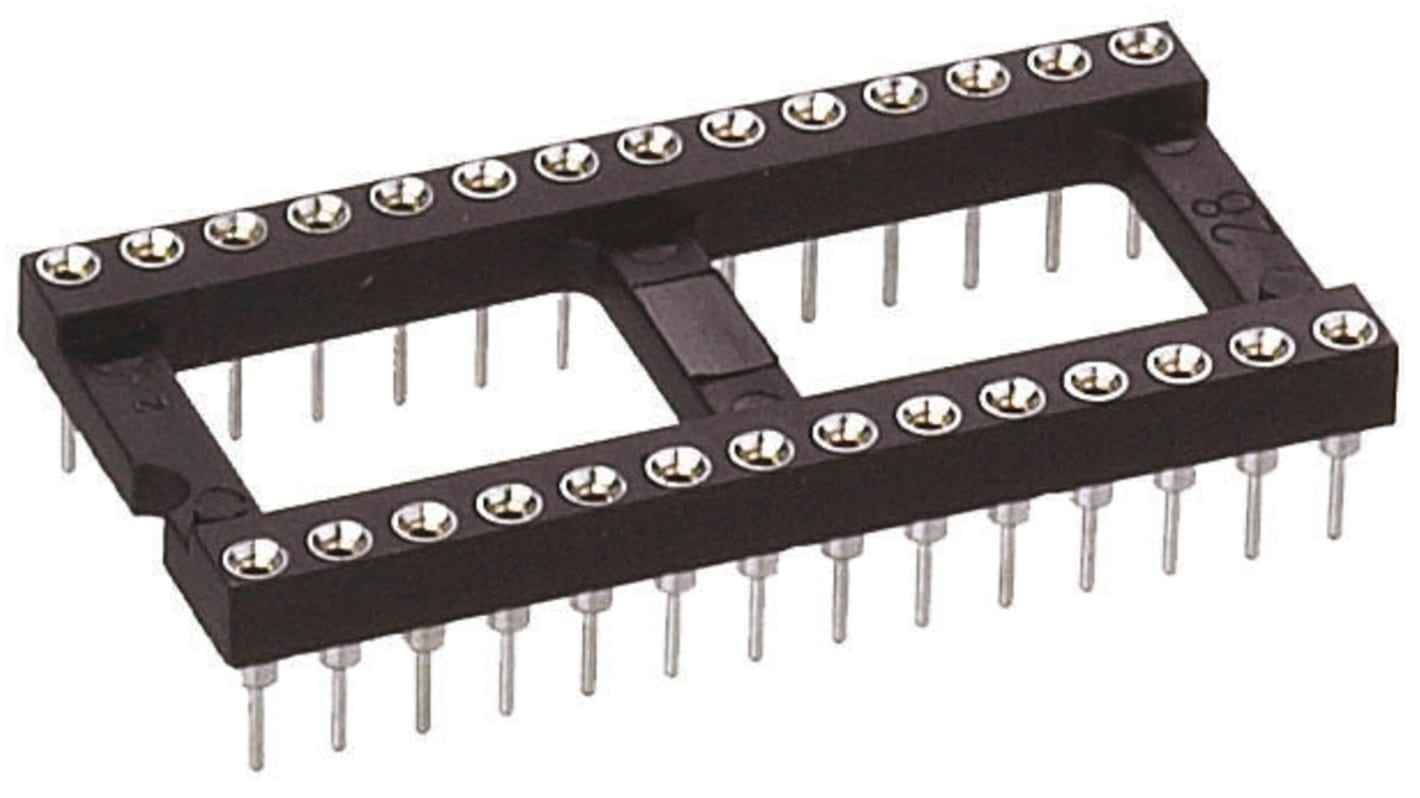 Preci-Dip 2.54mm Pitch Vertical 50 Way, Through Hole Turned Pin Open Frame IC Dip Socket, 1A