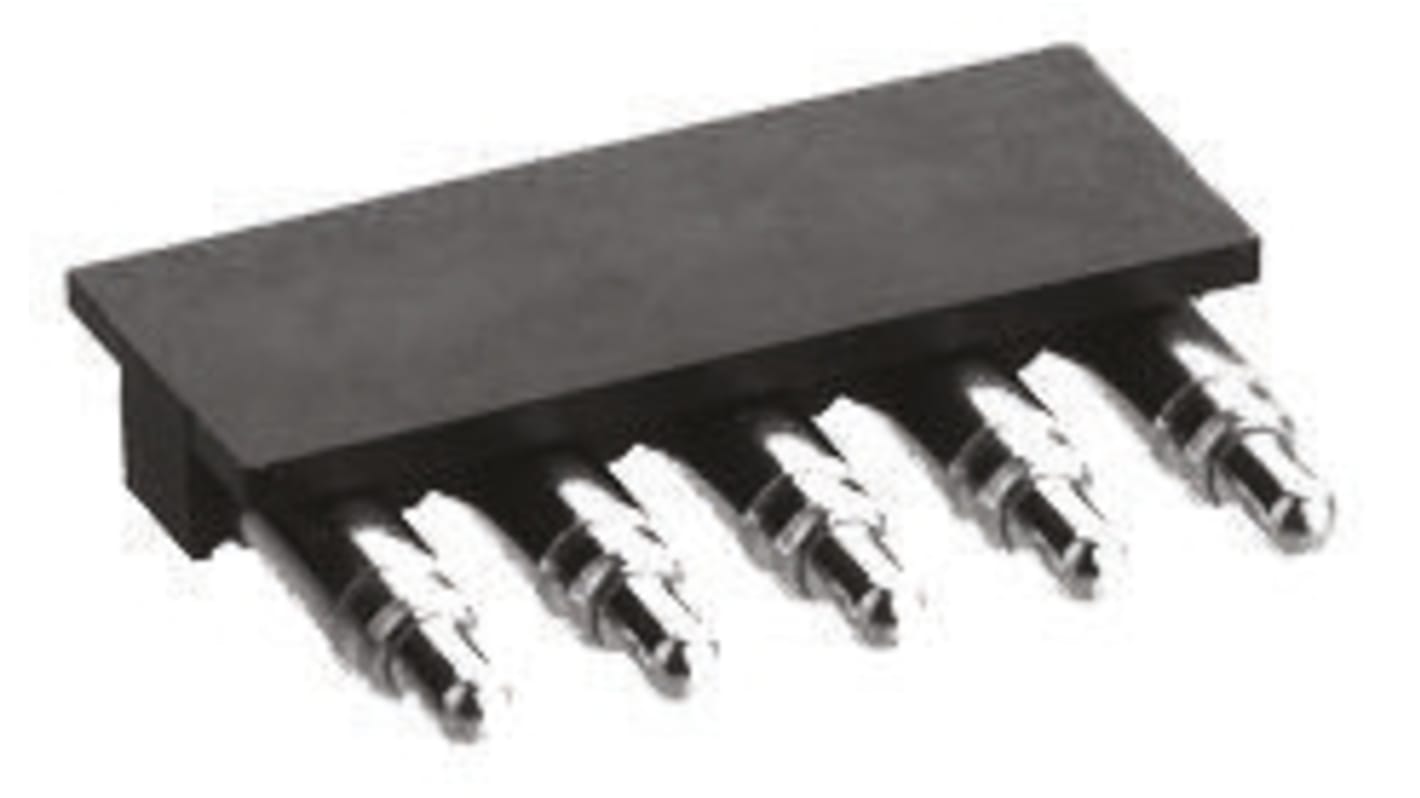 Preci-Dip Right Angle Surface Mount Spring Loaded Connector, 7 Contact(s), 2.54mm Pitch, 1 Row(s), Shrouded