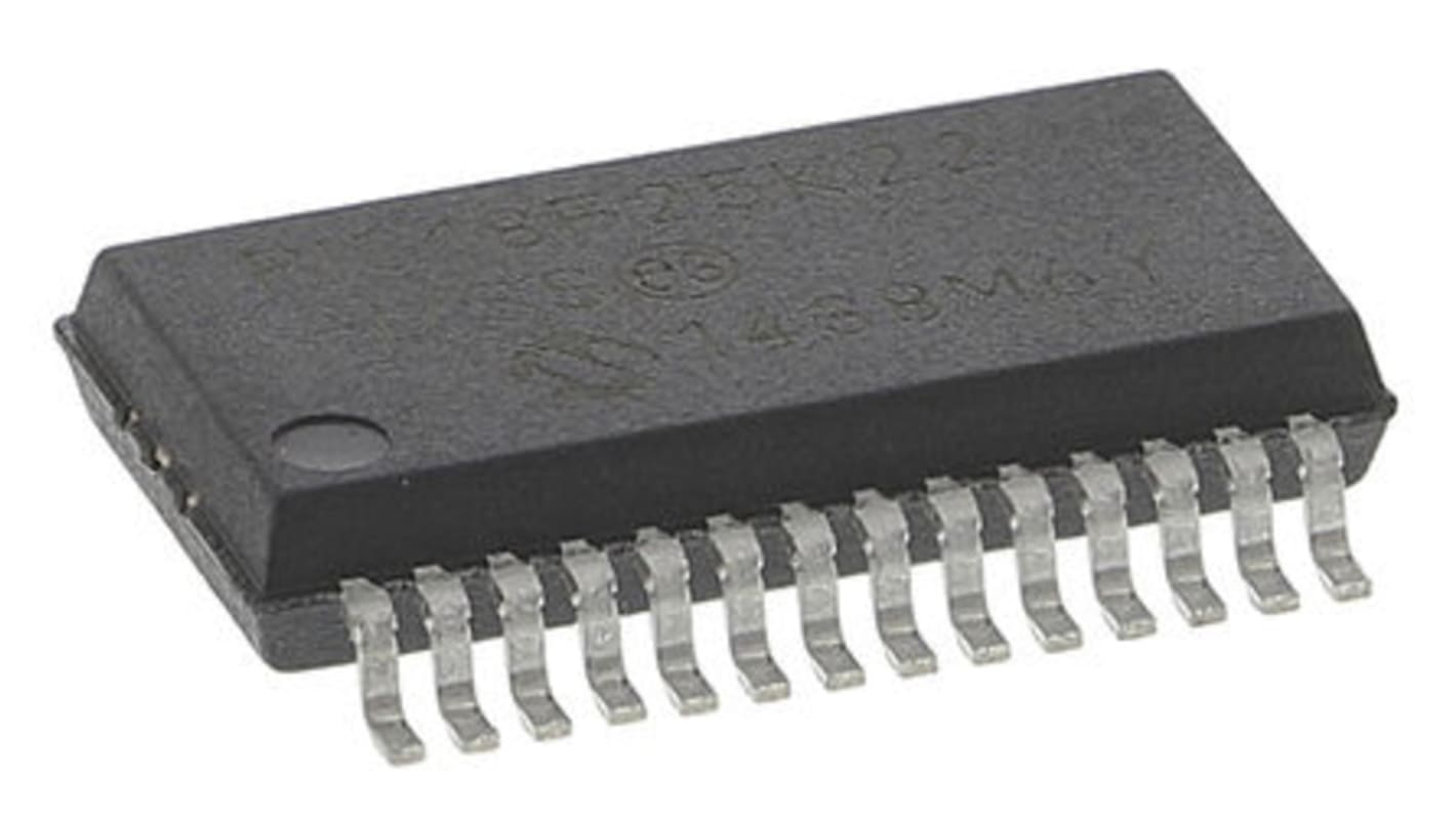 Microchip PIC18F25K22-I/SS, 8bit PIC Microcontroller, PIC18F, 16MHz, 32.768 kB, 256 B Flash, 28-Pin SSOP