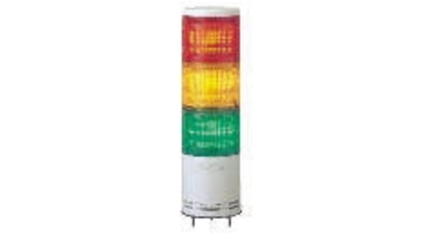 Schneider Electric Harmony XVC1 Series Red/Green/Amber Signal Tower, 3 Lights, 24 V dc, Surface Mount