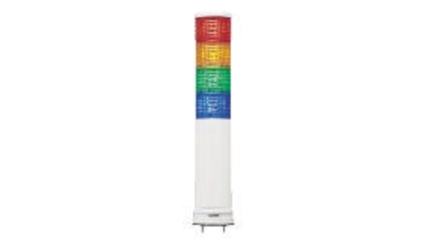 Colonnes lumineuses pré-configurées à LED Feu Flash, Fixe, Rouge / Vert / Ambre / Bleu avec Buzzer, série Harmony XVC6,