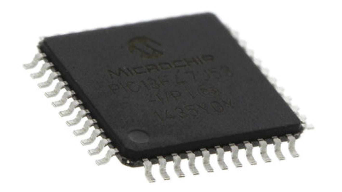 Microcontrolador Microchip PIC18F47J53-I/PT, núcleo PIC de 8bit, RAM 3.8 kB, 48MHZ, TQFP de 44 pines