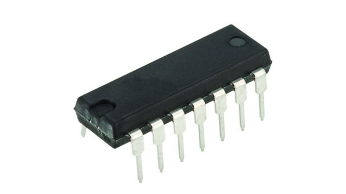 Texas Instruments SN74HCT125N Quad-Channel Buffer & Line Driver, 3-State, 14-Pin PDIP