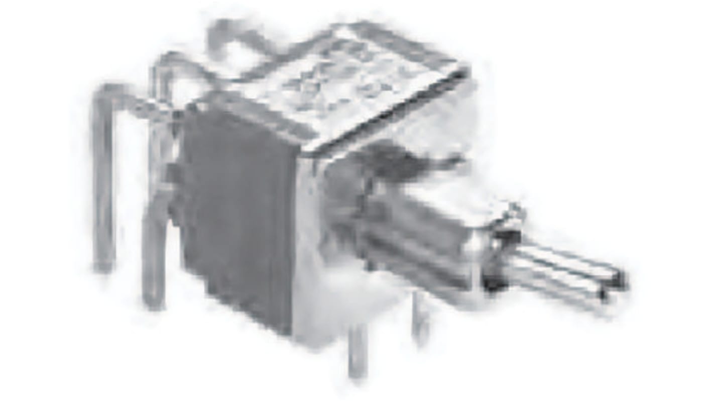 TE Connectivity Toggle Switch, PCB Mount, On-Off-On, DPDT, Through Hole Terminal, 20V