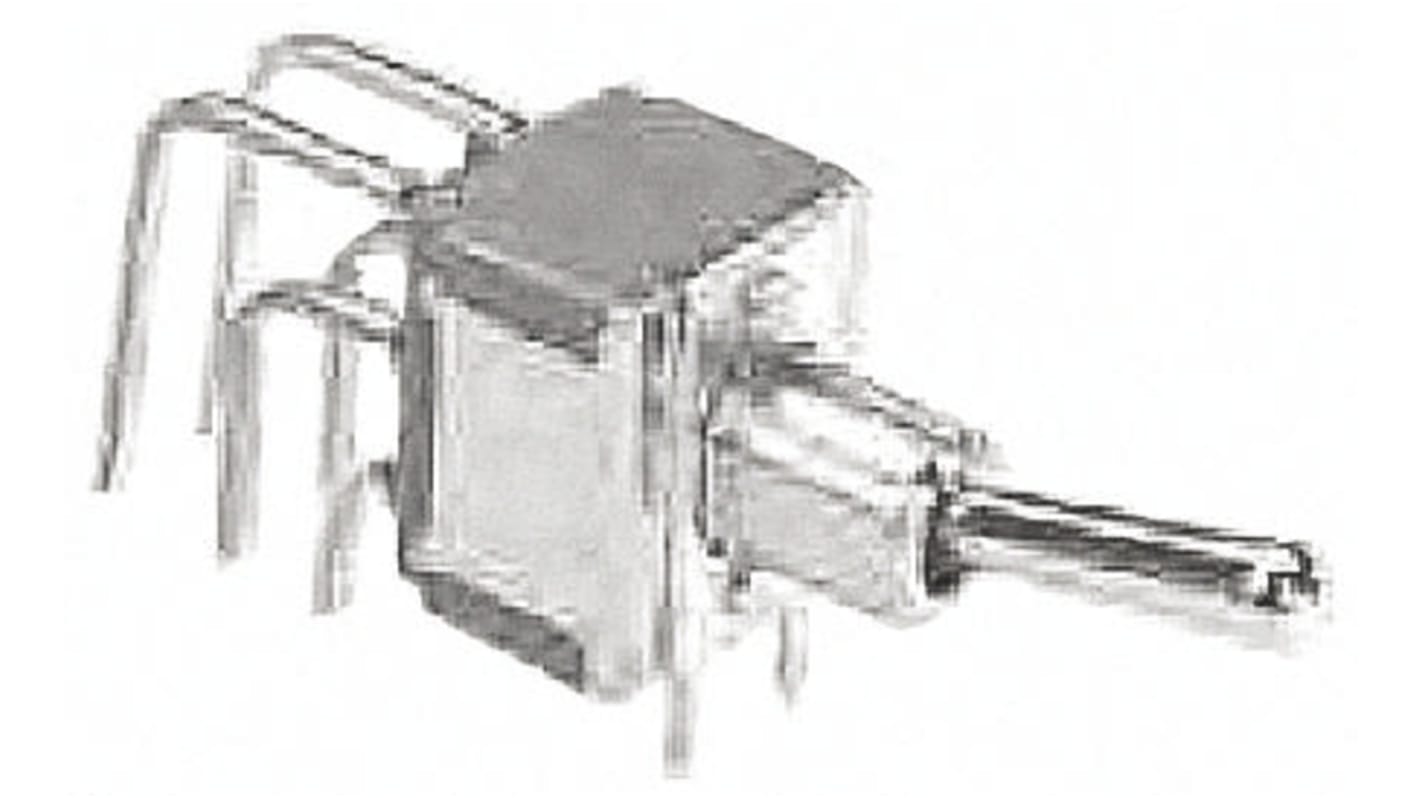 TE Connectivity Toggle Switch, PCB Mount, On-Off-On, DPDT, Through Hole Terminal