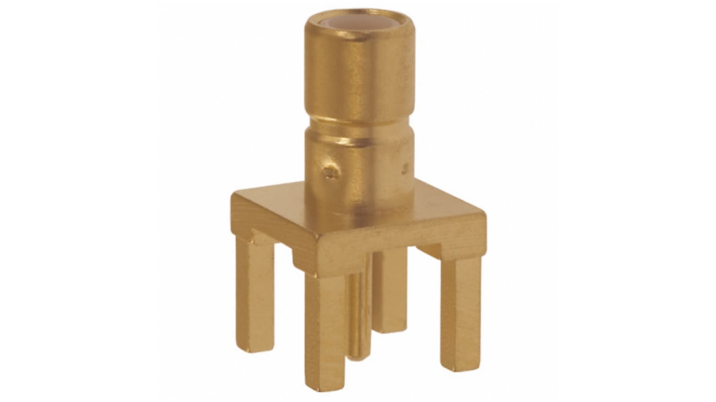 TE Connectivity, jack Through Hole SMB Connector, 50Ω, Solder Termination, Straight Body
