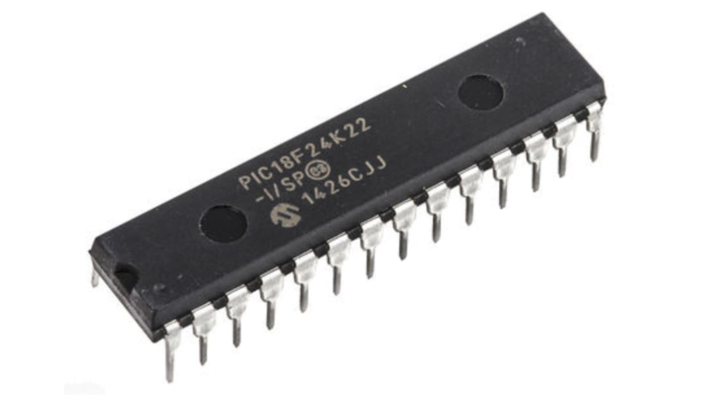 Microchip Mikrocontroller PIC18F PIC 8bit THT 16 KB SPDIP 28-Pin 64MHz 256 B, 768 B RAM