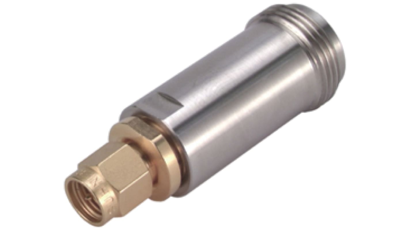 Connecteur RF Huber+Suhner SMA Mâle vers N Femelle, Droit, 50Ω 18GHz