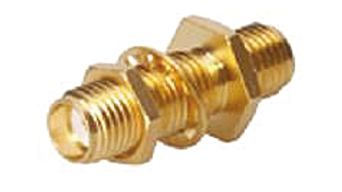 Adaptador de RF Huber+Suhner 34_SMA-50-0-100/111_NE 50Ω, Hembra Recta SMA a Hembra SMA, 26.5GHz Normal Oro sobre níquel