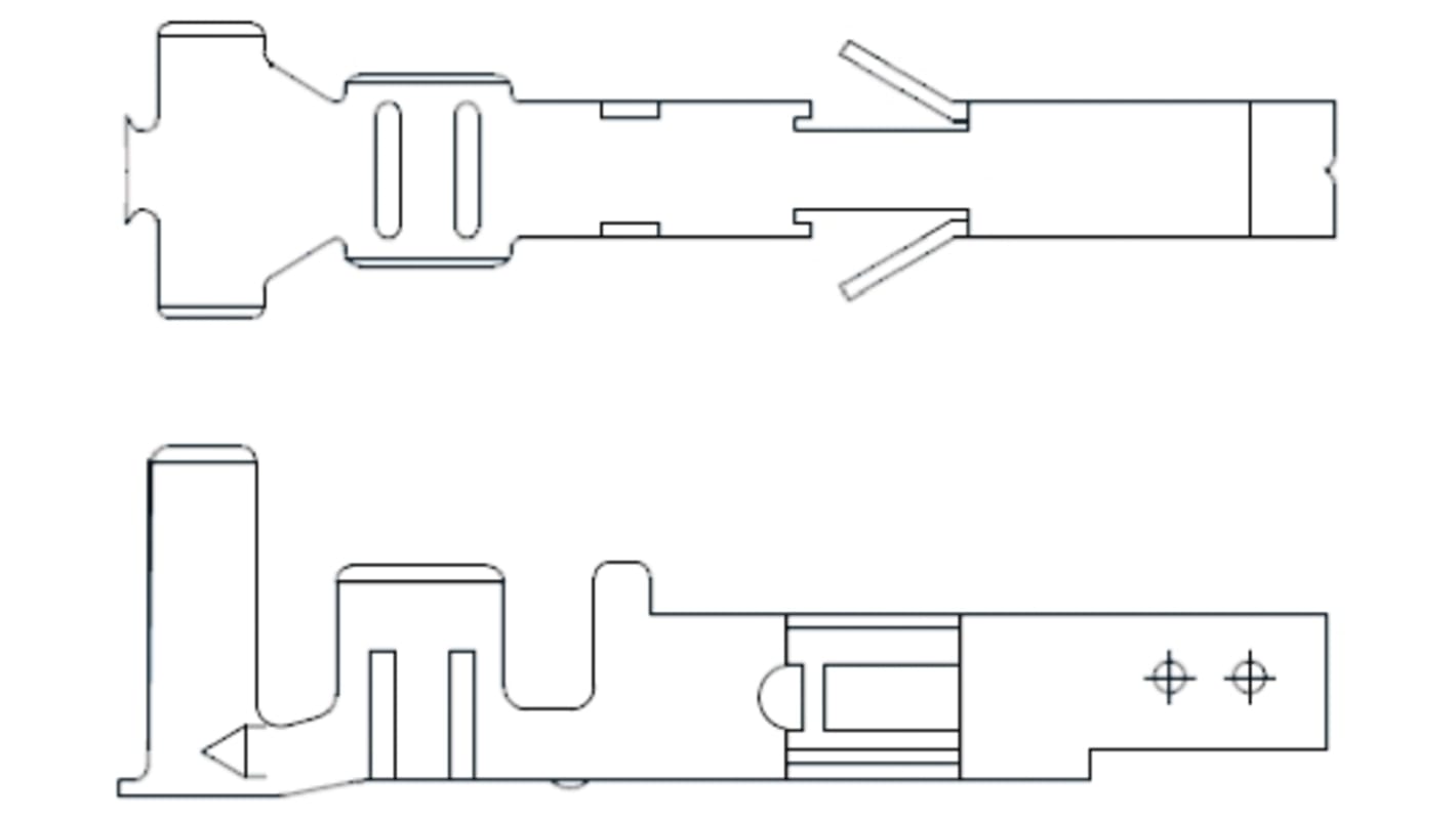 TE Connectivity VAL-U-LOK Series Female Crimp Terminal, 16AWG Max