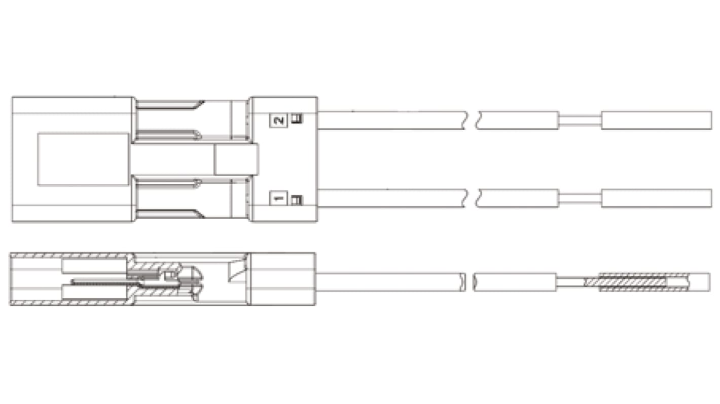 Conector de iluminación Hembra SlimSeal SSL, 0.1m, 250 Vac/dc, IP67