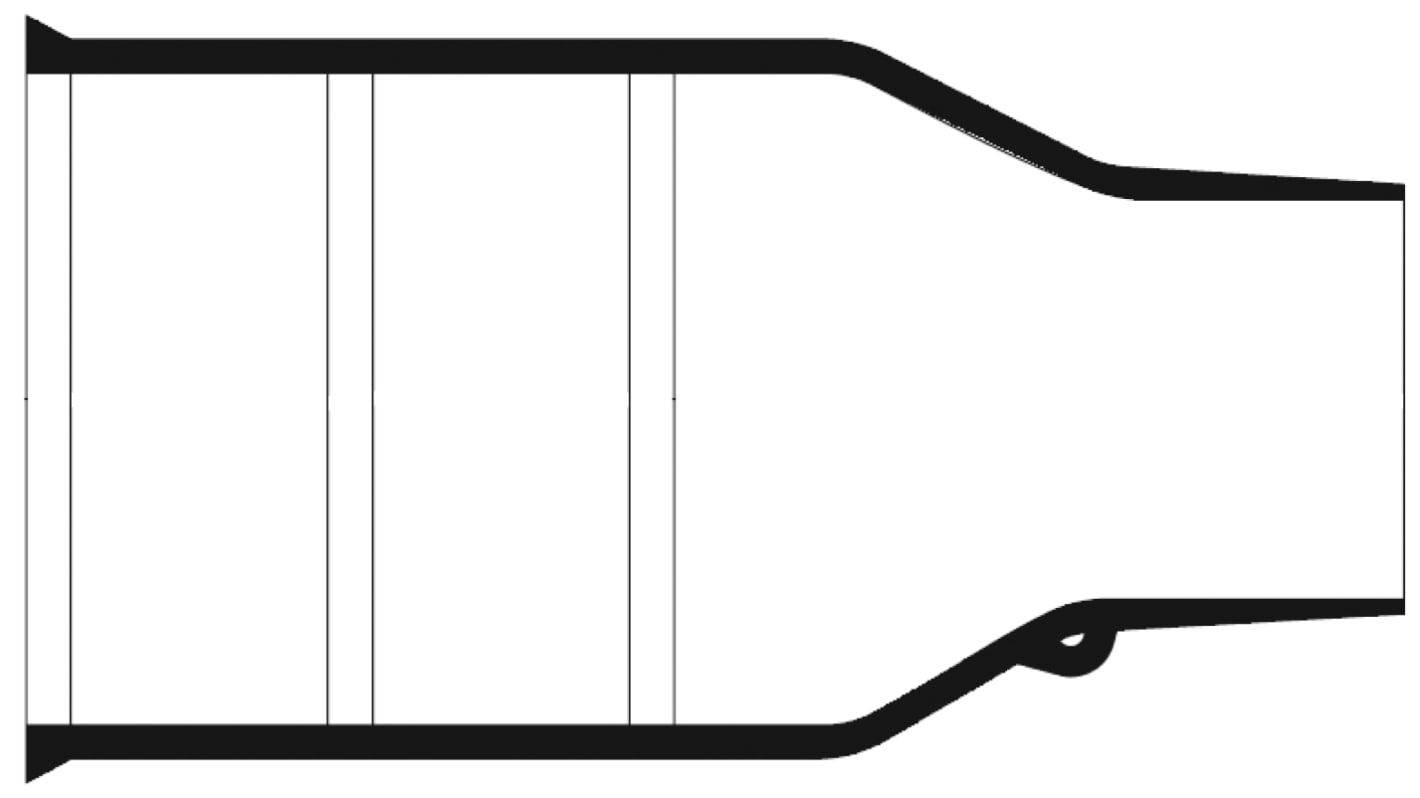 TE Connectivity Straight, LFH Polyolefin Adhesive Lined, 43mm