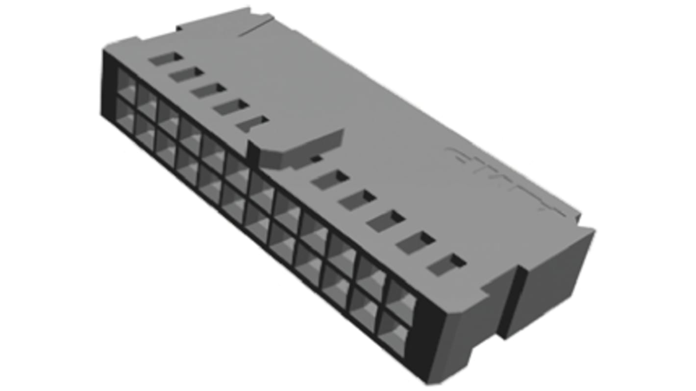 TE Connectivity AMPMODU MOD IV Steckverbindergehäuse Buchse 2.54mm, 24-polig / 2-reihig Gerade, Kabelmontage für