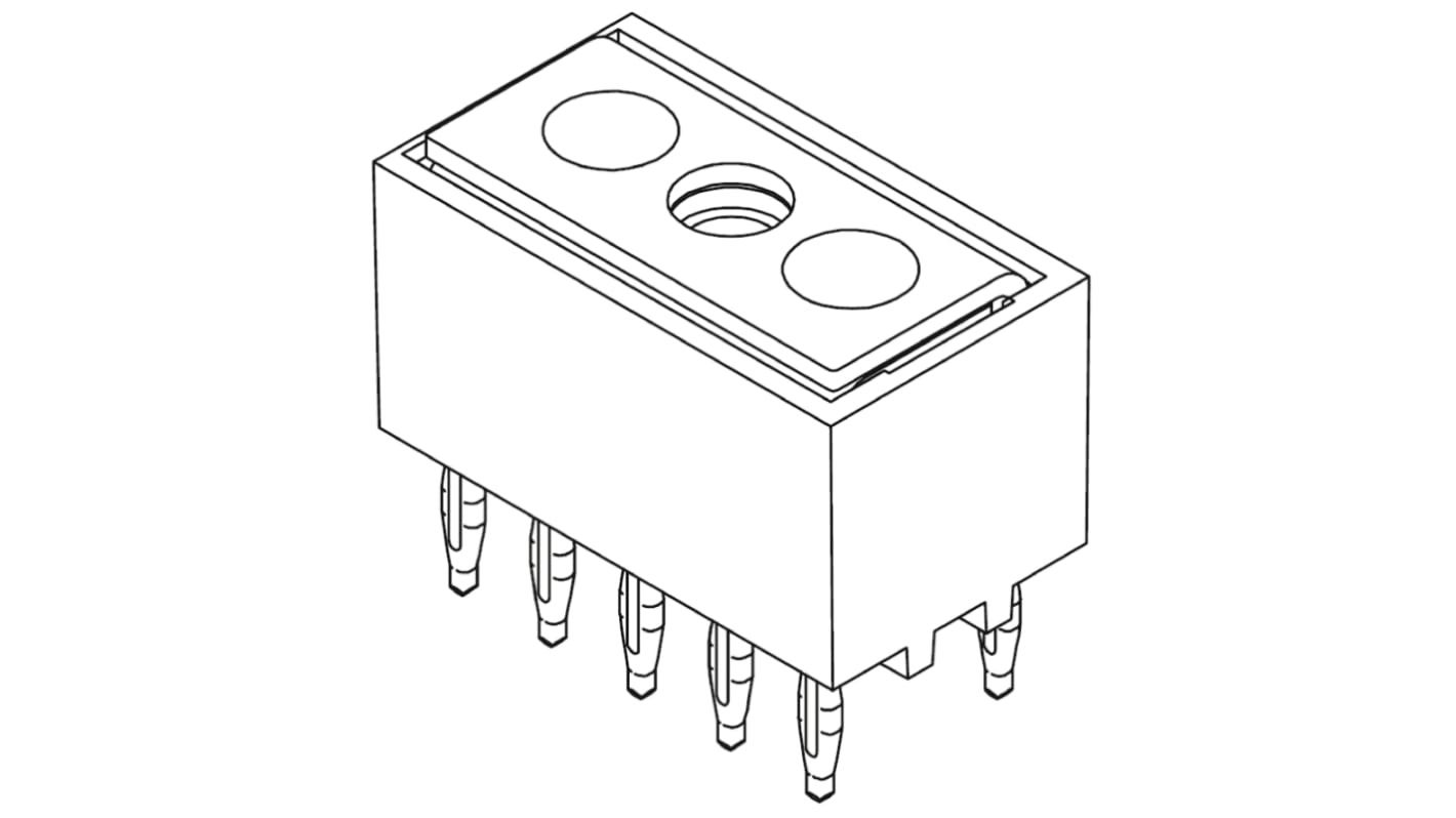 File di contatti PCB Molex, 2 vie, passo 3.18mm