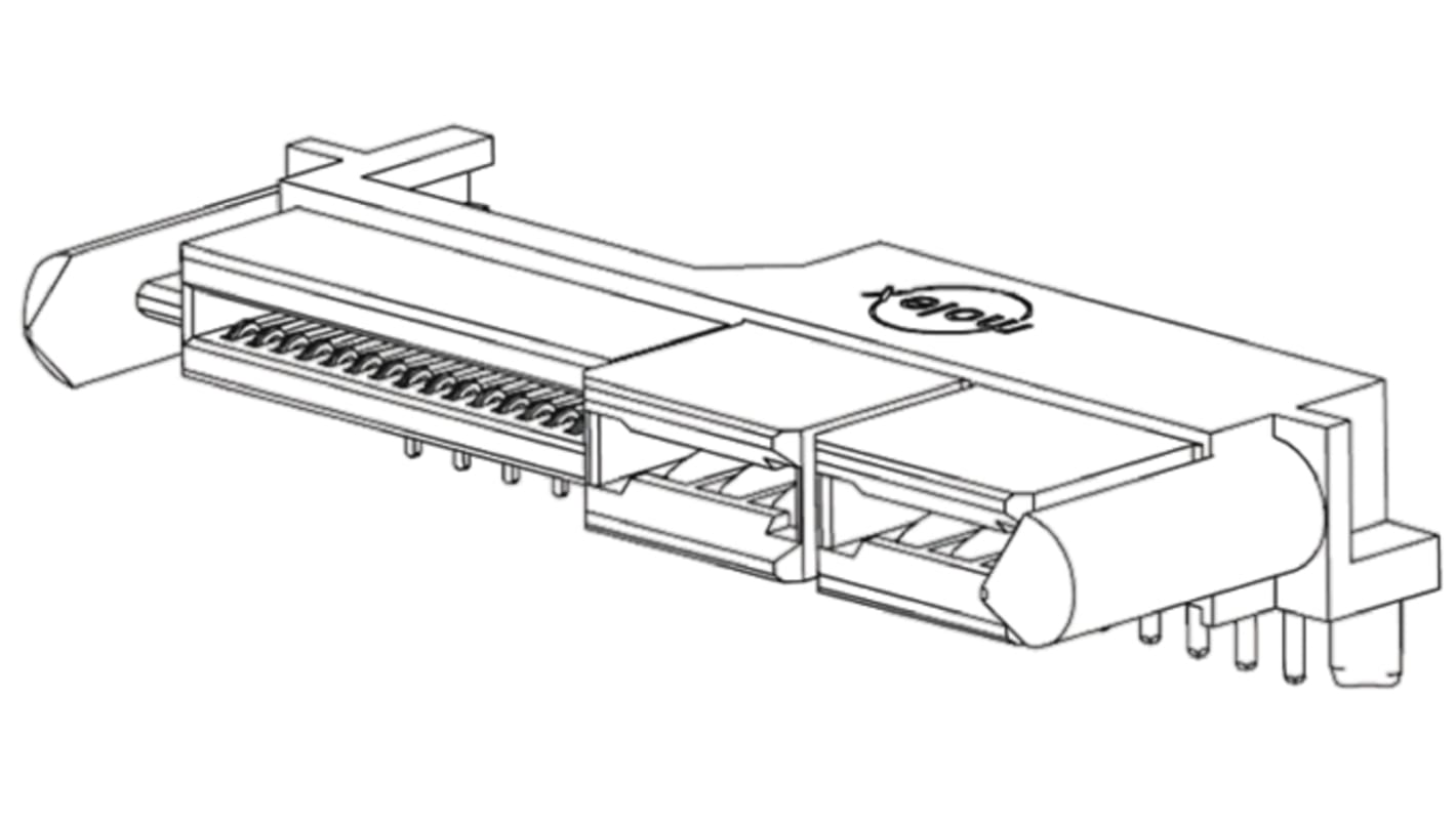 Connettore di potenza per impieghi pesanti Molex, 20 vie, passo 2.5mm, Montaggio con foro passante