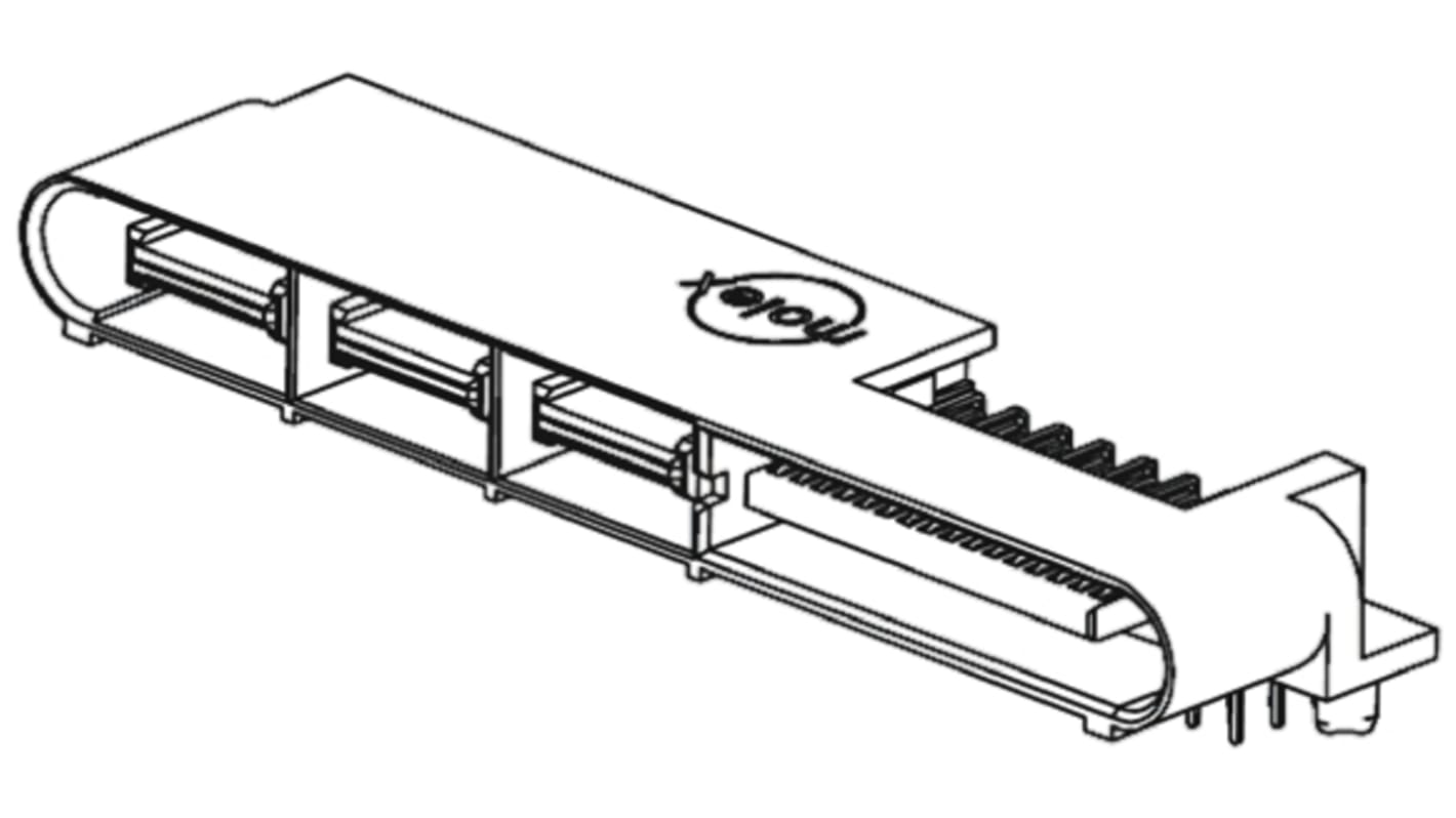 Molex EXTreme LPHPower Series Right Angle Through Hole PCB Header, 30 Contact(s), 1.27mm Pitch, Shrouded