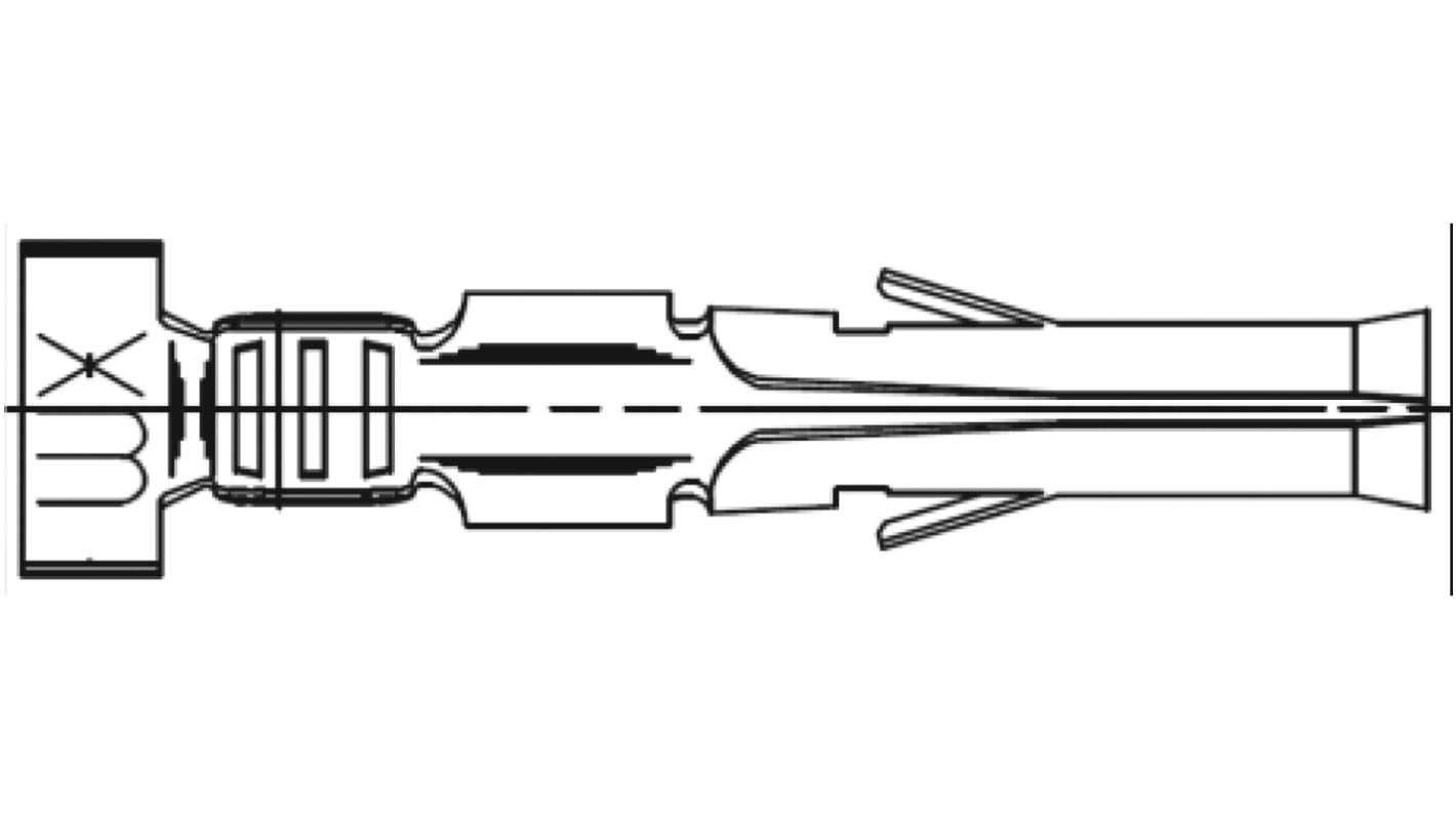 Terminale a crimpare Molex Femmina, 18AWG → 22AWG