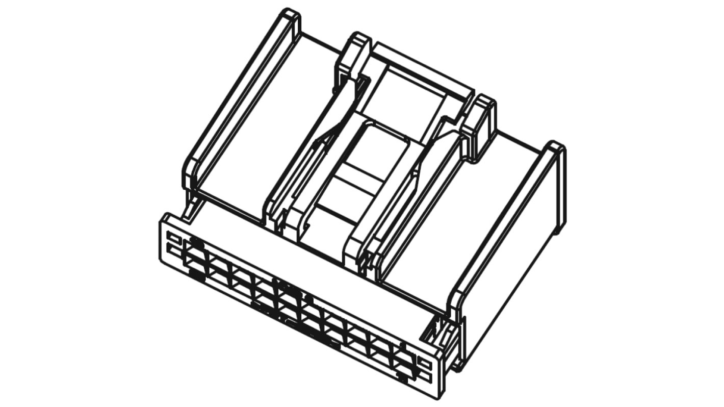 Molex H-DAC 64 Steckverbindergehäuse Buchse 2.54mm, 16-polig / 2-reihig Gerade für Kfz-Steckverbinder H-DAC 64 mit