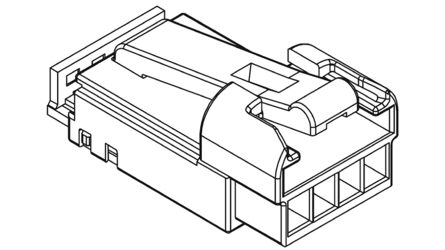 Molex Csatlakozó ház, H-DAC 64 sorozat, távolság: 2.54mm, 3 érintkezős, Egyenes, Nő, rögzítés: Kábelre szerelhető, 31067