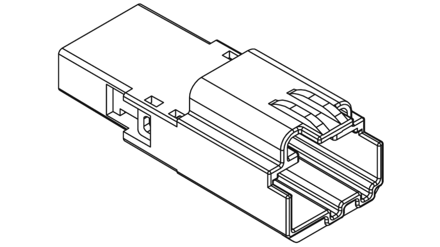 Boitier de connecteur Mâle, 3 contacts 1 rang , pas 2.54mm, Droit, Montage sur câble, série H-DAC 64
