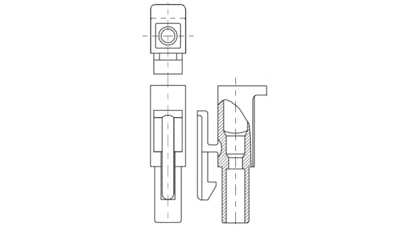 Molex STANDARD .093" Steckverbindergehäuse Buchse, 1-polig / 1-reihig gerade, Kabelmontage für 2,36 mm Durchmesser,