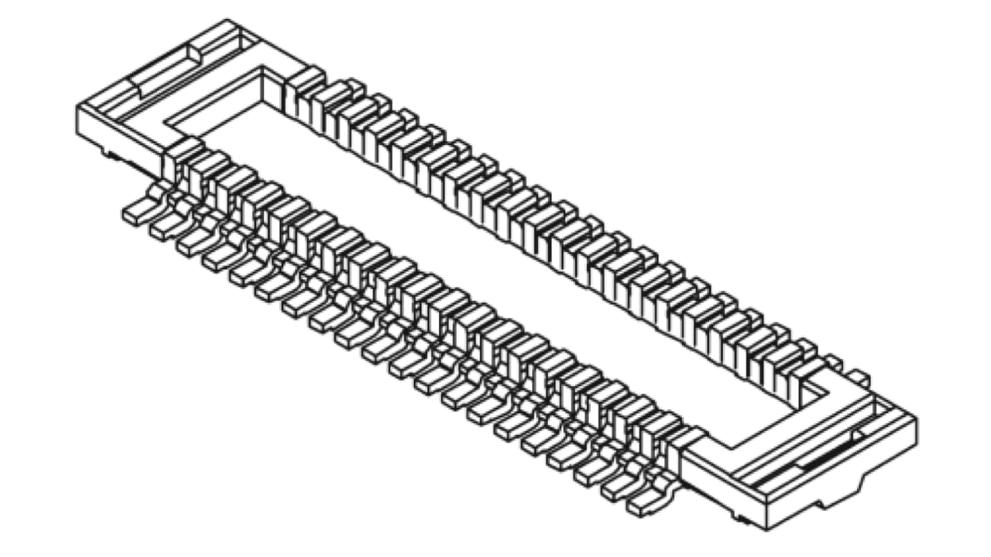 Molex SlimStack Leiterplatten-Stiftleiste Gerade, 50-polig / 2-reihig, Raster 0.4mm, Platine-Platine,