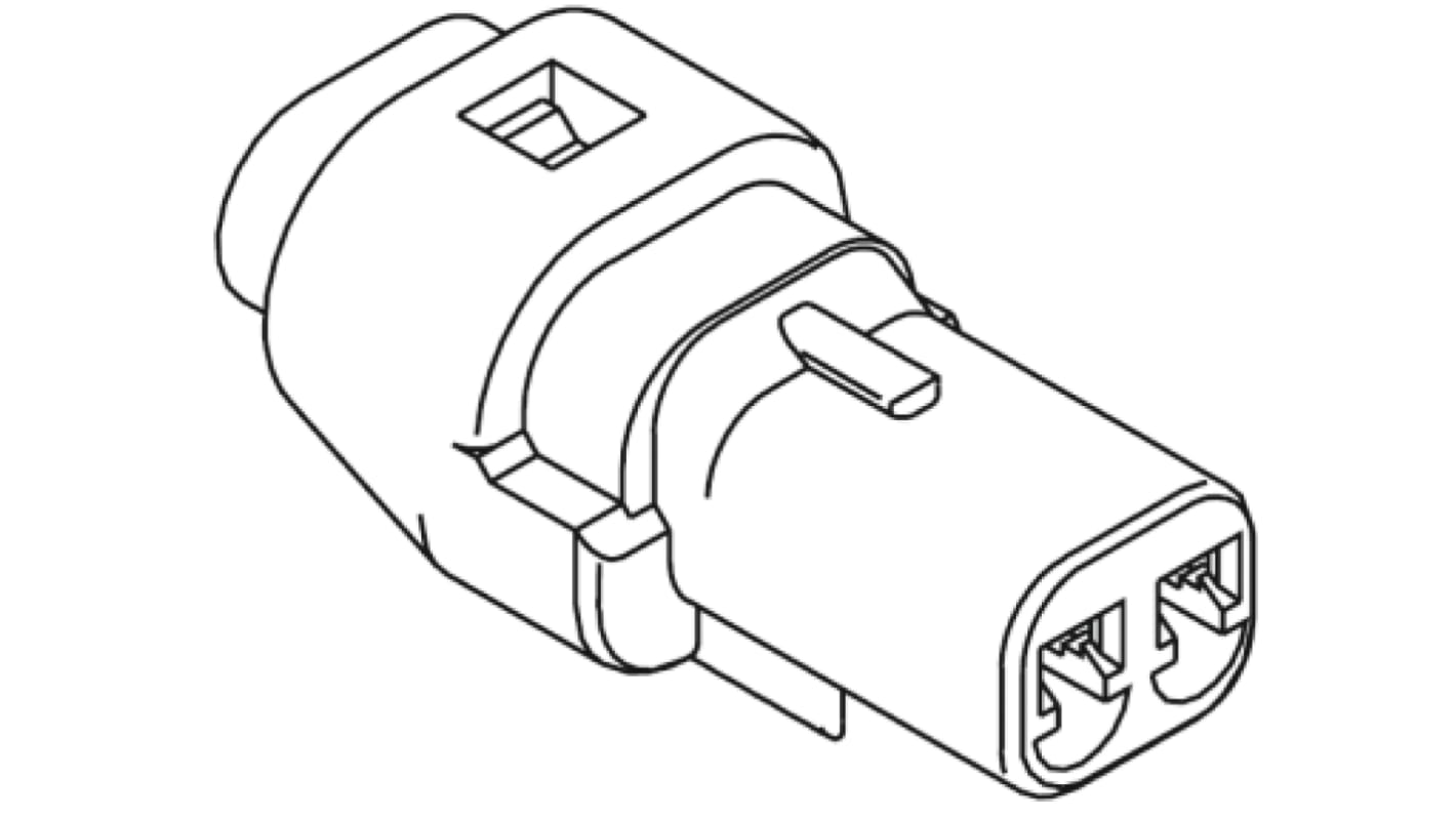 Boitier de connecteur Femelle, 4 contacts 1 rang , pas 2.5mm, Droit, Montage sur câble, série Mizu-P25