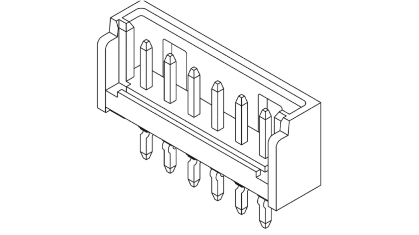 Molex SlimStack Series Straight Through Hole PCB Header, 4 Contact(s), 2.0mm Pitch, 1 Row(s), Shrouded