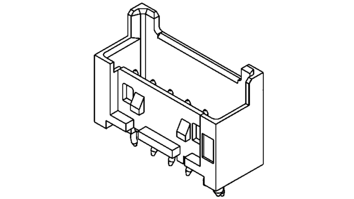 Conector macho para PCB Molex serie Mini-Lock de 8 vías, 1 fila, paso 2.5mm, para soldar, Montaje en orificio pasante