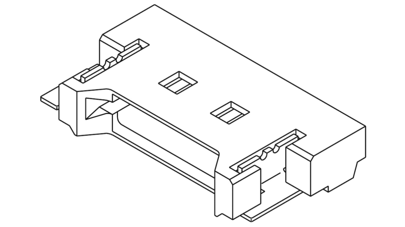 Molex PanelMate Series Right Angle Surface Mount PCB Header, 6 Contact(s), 1.25mm Pitch, 1 Row(s), Shrouded