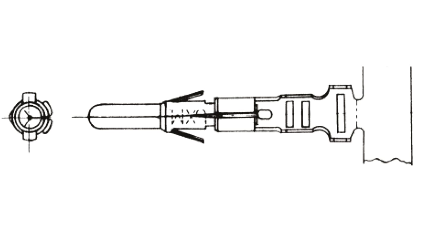 Terminale a crimpare Molex Maschio, 18AWG → 24AWG