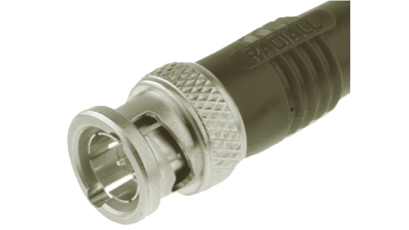 Radiall, Plug Cable Mount BNC Connector, 75Ω, Crimp Termination, Straight Body