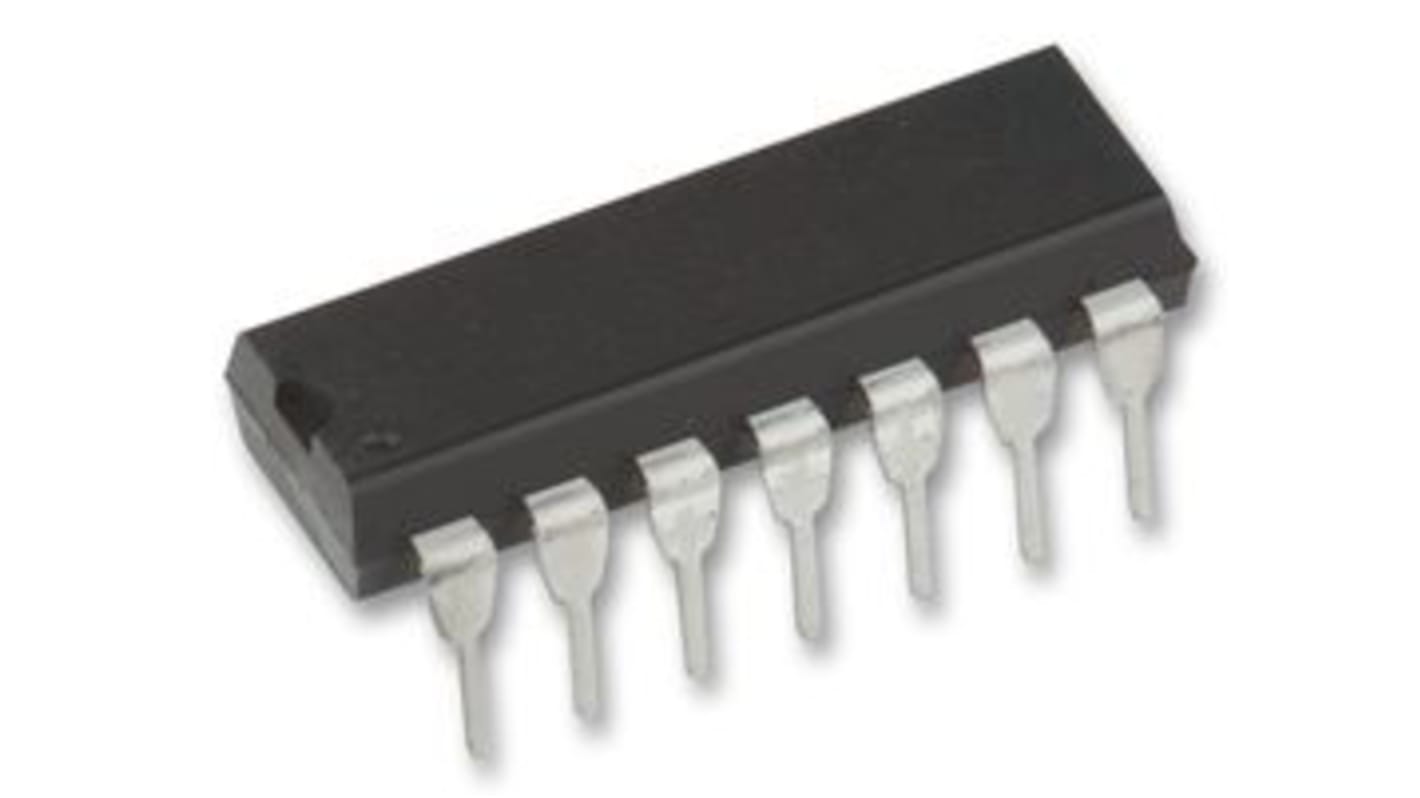 Microchip MCP4261-502E/P digitális potenciométer, 5kΩ 257-pozíciós, Lineáris 2-potméterrel, Soros SPI, 14-tüskés PDIP