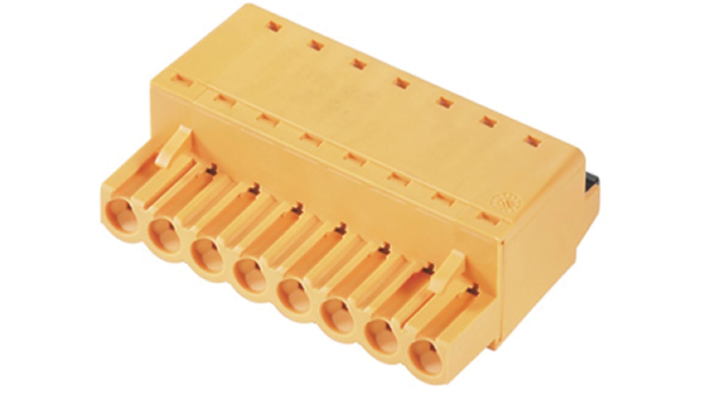 Weidmuller 5.08mm Pitch 6 Way Pluggable Terminal Block, Plug, Cable Mount, Screw Termination