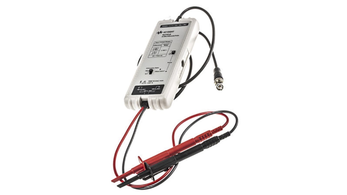 Sonda para osciloscopio Keysight Technologies N2791A, Diferencial, BNC, 25MHZ, 1:10, 1:100, CAT II 1000V, 14ns