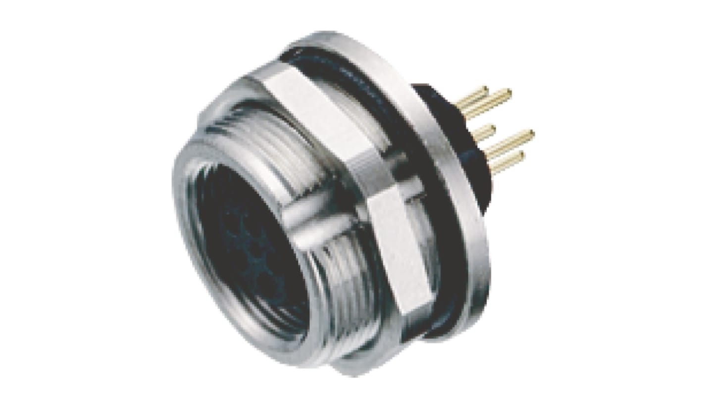 Binder Circular Connector, 3 Contacts, Panel Mount, M9 Connector, Socket, Female, IP67, 712 Series