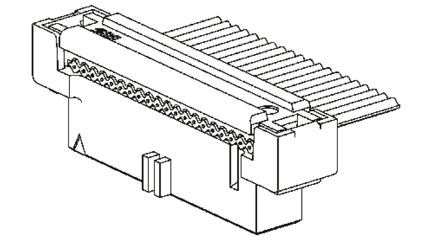 3M 44-Way IDC Connector Socket for Cable Mount, 2-Row