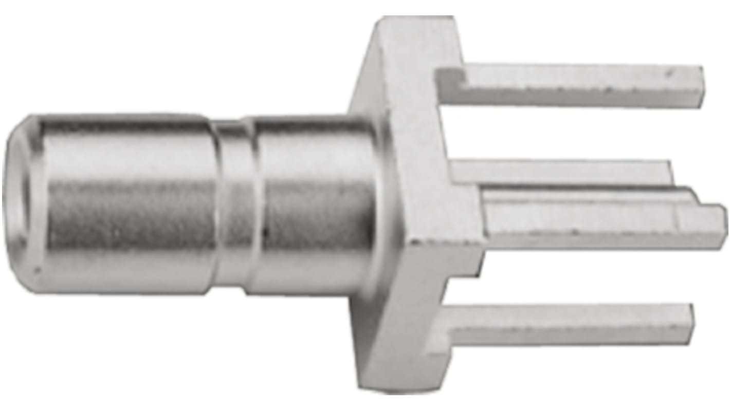 Telegartner Stecker Koaxialsteckverbinder SSMB-Steckverbinder, Durchsteckmontage, Löt-Anschluss, 50Ω, Subminiature,