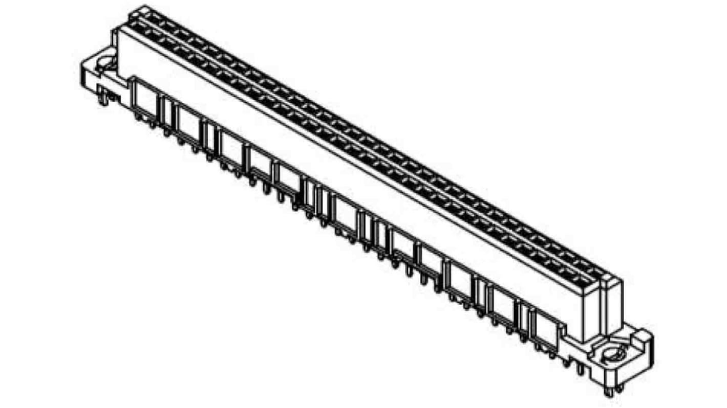 Konektor DIN 41612, řada: 09 03, Samice, rozteč: 2.54mm, počet kontaktů: 64, počet řad: 2, orientace těla: Rovný třída