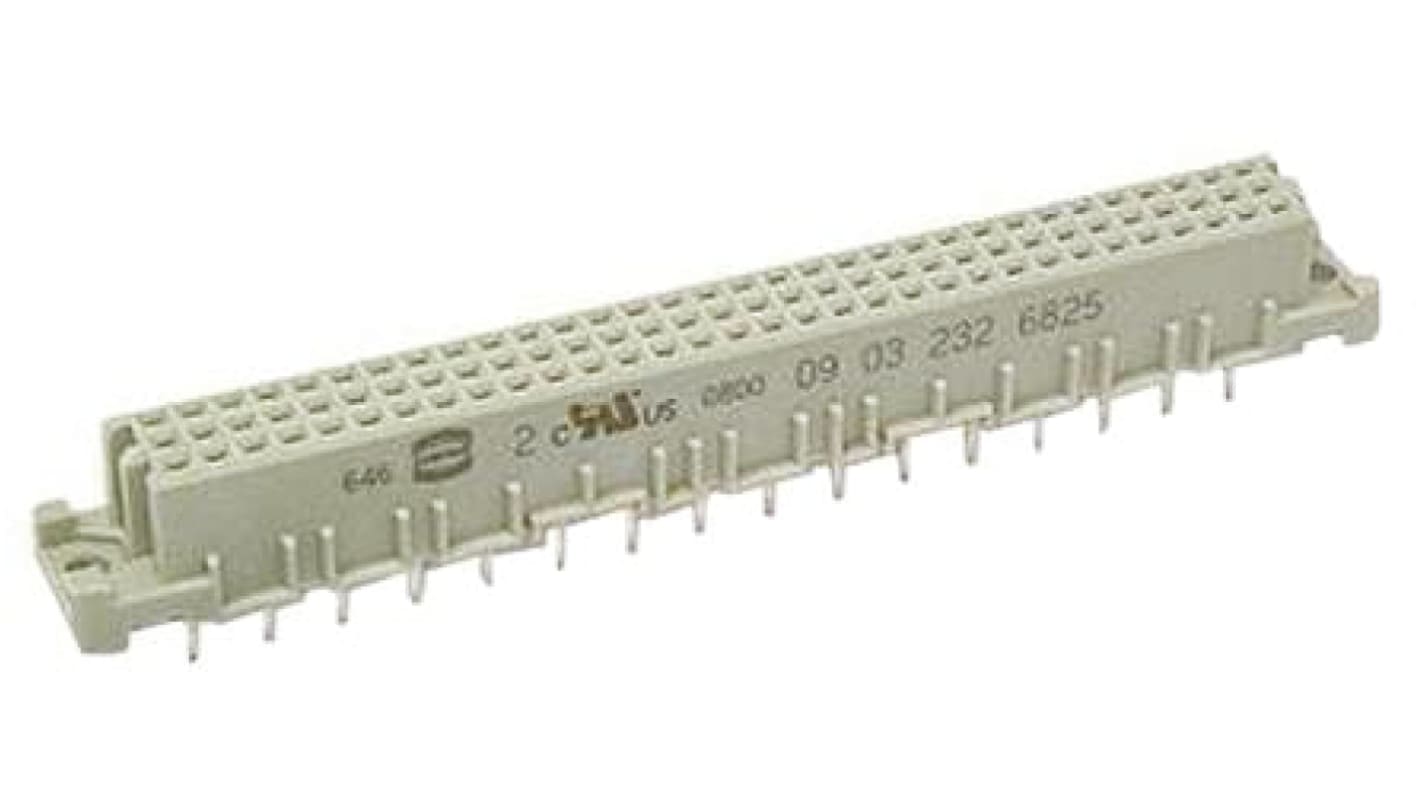 Harting 09 03 32 Way 2.54mm Pitch, Type C Class C2, 3 Row, Straight DIN 41612 Connector, Socket