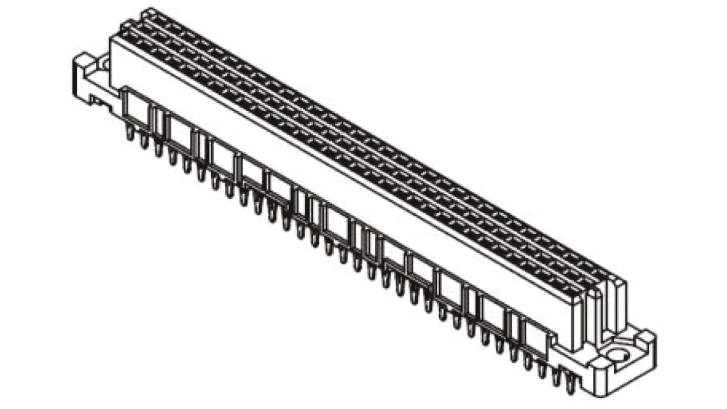 Harting 09 03 64 Way 2.54mm Pitch, Type C Class C3, 3 Row, Straight DIN 41612 Connector, Socket