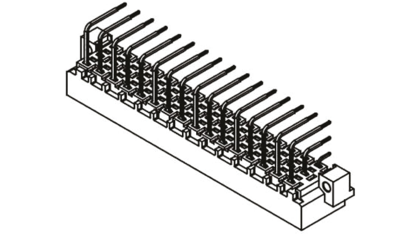 Harting 09 05 C2 DIN 41612-Steckverbinder Stecker gewinkelt, 48-polig / 3-reihig, Raster 5.08mm Lötanschluss