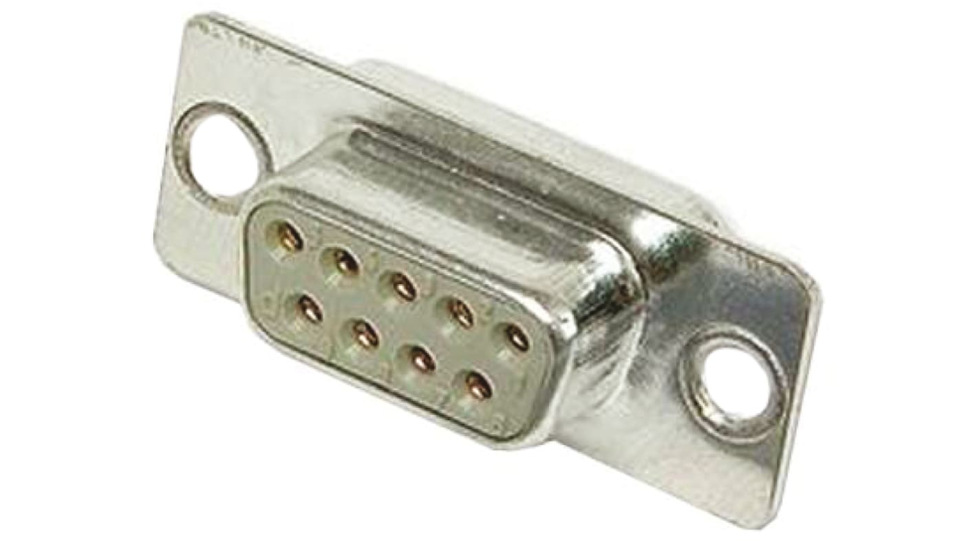 Harting Panel Mount, 9 Pin Solder D-sub Connector Socket