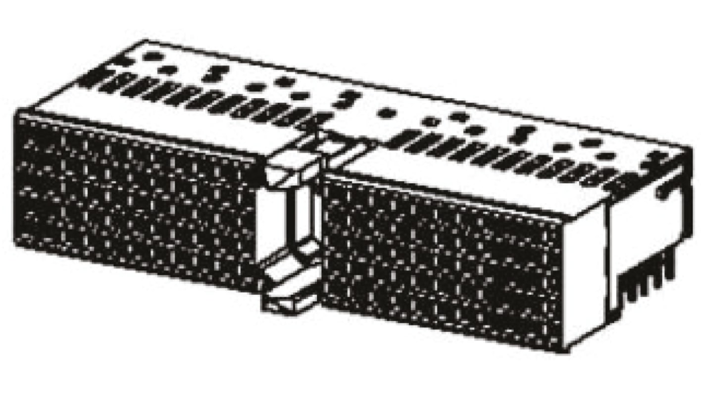 Conector de backplane Harting, Serie har-bus HM, paso 2mm, 110 vías, 5 filas, Ángulo de 90° , Hembra, Presión, 1A